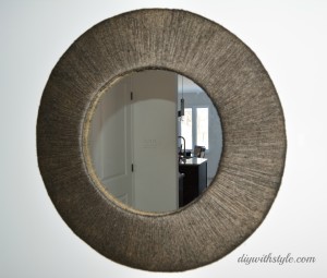 Easy DIY twine mirror frame