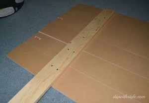 DIY Headboard wooden planks DMF